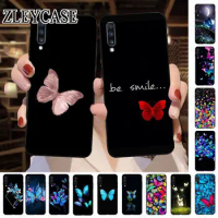 Butterfly Black Cell Phone Case For Samsung Galaxy A12 A13 A14 A20S A21S A22 A23 A32 A50 A51 A52 A53 A70 A71 A73 5G Cellphones