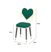 化妝椅 現代簡約梳妝臺凳少女臥室化妝椅輕奢美甲靠背客廳北歐愛心網紅椅 3C數位