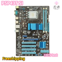 For P5P43T SI Motherboard 16GB LGA 775 DDR3 ATX P43 Mainboard 100% Tested Fully Work