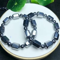 Natural Terahertz Bracelet Women Beautiful Colorful Crystal Energy Healing Fashion Jewelry 13x10mm