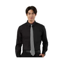 【Blue River 藍河】男裝 黑色長袖襯衫-素面基本款(日本設計 舒適穿搭)