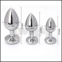 Plug Bead Diamond Stainless Steel Tersedia 3 Ukuran Kuat Awet Super Licin Lembut Penyumbat Anal Anti