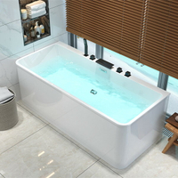 浴缸小戶型按摩獨立式亞克力浴缸成人家用沖浪保溫恒溫浴缸