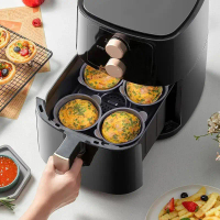 Nồi chiên không dầu cốc đánh trứng, Khuôn bánh và bánh nướng xốp silicon, Bộ 2 / 4 cái, Thích hợp để