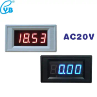 AC 20V LED Digital Voltmeter Power Supply DC 5V Voltage Meter Volt Panel Meter Voltage Tester Voltage Gauge Measurements White