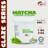 MATCHA GLAZE CHOCOLATE / LESS SWEET TOPPING / DESSERT DECORATION / FILLING / COKLAT MATCHA (1KG/3KG)