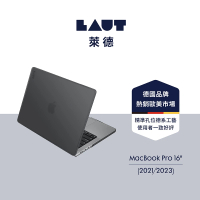 【LAUT 萊德】Macbook Pro 16吋（2021/2023）霧面筆電保護殼-黑(適用M1/M2/M3電腦殼)