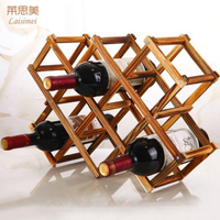 紅酒架歐式實木質創意折疊擺件家居葡萄酒架多瓶裝實木酒架