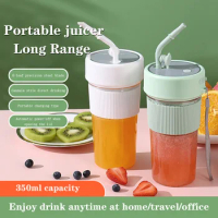 Portable Blender Cup 11.83 Oz Rechargeable Multifunctional Juicer Mini Personal Blender With Straw F