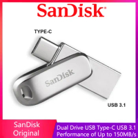 SanDisk SDDDC4 USB 3.1 Flash Drive 64GB Type-C Pendrive 128GB 32GB 256GB 512GB 1TB Phone Metal Type-C OTG Flash Drive Pen Drive