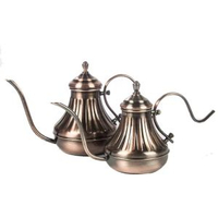 復古輕奢宮廷風手衝咖啡壺304不鏽鋼長嘴壺細口壺掛耳壺咖啡器具