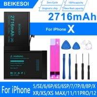 BEIKESOI Battery for iPhone X XR XS MAX Original IC chip Bateria For iPhone X XS xsmax xr Tools Sticker