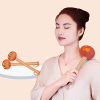 【YAOCHEN 瑤辰】柿柿如意-草本艾草按摩槌-加長40cm(按摩棒 艾草按摩槌 肩頸按摩 養生槌)