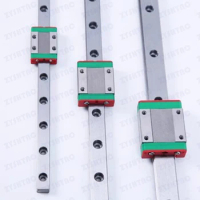 Free shipping CNC miniature linear rail MGW12 MGW12C MGW12H flanged widen linear block L=100mm 200mm 300mm 400mm 500mm