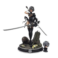 Nier Automata 2B Yorha No.2 Type B Standing double Head 33cm Action Figure PVC D-FGA383