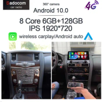 IPS 1920*720 360 Camera 8G+128G Android 13.0 Car DVD Player Carplay GPS WIFI Stereo autoradio For Nissan Armada Patrol 2010-2022