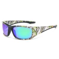 Camouflage Sport Polarized Sun Glasses Polarized Mirror Sunglasses Custom Made Myopia Minus Prescription Lens -1 To -6
