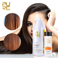 PURC 12% Formlain Brazilian Keratin Hair Treatment + Purifying Shampoo Set Straightening Smoothing for Hair Care Products 1000ml