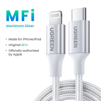 สายเคเบิล UGREEN MFi USB C ถึง Lightning สำหรับ iPhone 14 Pro Max 13 12 11 ชาร์จเร็วข้อมูล PD20W 30W