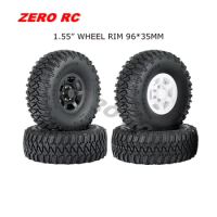 4PCS 1.55 Beadlock Plastic Wheel Rim Tires For RC Crawler Car Axial AX90069 D90 TF2 Tamiya CC01 LC70 MST JIMNY