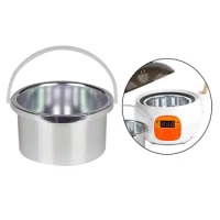 Portable Wax Heater Inner Pot for Depilatory Hair Removal Wax Machine Silver SPA Depilatory Paraffin Melts Machine