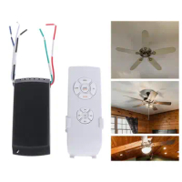 Ceiling Fan Light Remote Control Set 220V Wireless Remote Control and Receiver for Dorm Apartment Hotel Ceiling Fan Lamp Office