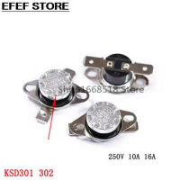 5PCS Thermostat KSD302/KSD301 0C-350C 10A250V 105C 110C 115C 120C 125C 130C 135C 140C 145C 150C 160 degrees Normal Closed
