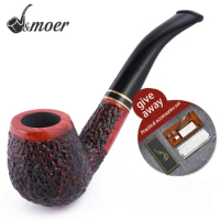 9MM Filter Briar wood Tobacco pipe smoking pipe Handmade Solid wood cigarette holder Bent Type Tobacco pipe Gift pipe accessory