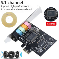 PCI-E 5.1 Desktop Digital Audio Sound Card High Performance Desktop PC PCI Express Stereo Audio Cards For Win7810