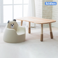 【kidus】實木100公分兒童遊戲桌椅花生桌+大款動物沙發一桌一椅HS3100+SF102(兒童桌椅 學習桌椅 繪畫桌椅)