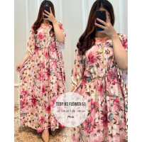 Daster Arab Teby Ks Flower Katun Premium - Daster murah terbaru
