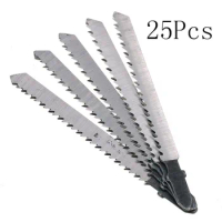 25Pcs/Set Jigsaw Blade Reciprocating Saw Blades High Carbon Steel Jig Saw Wood Assorted Saw Blade For Woodworking Cutting Tool