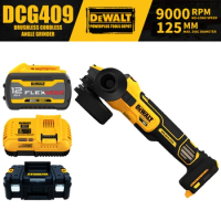 DEWALT DCG409 Kit Brushless Cordless 125MM(4.5-5 in.) Grinder With FLEXVOLT ADVANTAGE 20V Tools 9000RPM With Battery Charger