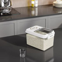 內地直送 - 米桶家用防蟲防潮密封儲米箱米缸裝麪粉儲存罐大號五穀雜糧收納盒