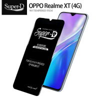 【超取免運】美特柏 Super-D OPPO Realme XT (4G) 彩色全覆蓋鋼化玻璃膜 全膠帶底板 手機螢幕貼膜 防刮防爆