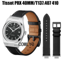 For Tissot PRX 40MM T137.407 410 Strap Genuine Leather Men Wristband High Quality Belt
