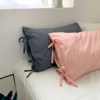 Ruffle Pillow Shams Cotton Shabby Pillowcases White Feminine Pillow Covers Standard Size Farmhouse Bedding with Envelope Closure