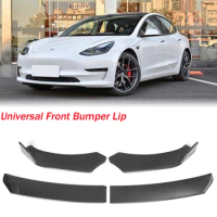 4x Front Bumper Lip Spoiler Side Splitter Body Kit Guard Universal For Tesla Model 3 BMW F10 F20 F30 E46 E60 E90 Car Accessories