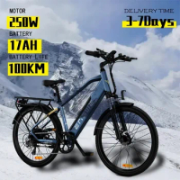 Electric Bike 26-inch Tire Adult Mobility E Bike Brushless Motor 17AH Lithium Battery Life 100KM Mountain Snow Electric Bicycle