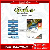 ASSIST HOOK RELIX NUSANTARA GS-02 | COLOR ICE BLUE | DOUBLE ASSIST HOOK, Ukuran no. 1 | 72 lb