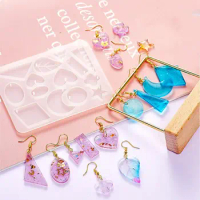 Earring Pendant Silicone Mold Geometric Rhombus Epoxy Resin Mould for DIY Earrings Keychain Necklace Charms Epoxy Resin Crafts