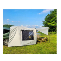 【MOUNTSTARS】車尾延伸帳篷RC1黑化版485cm多人大空間車尾帳/開車野露485x240車露旅遊 汽車延伸帳(車尾帳)