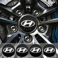 Penutup Hab Penutup Pusat Roda Kereta, Set 4PCS, Pelekat Penutup Hab Lencana, Untuk Hyundai I10 I20