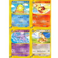Pokemon Cards E-Card Series Scizor Furret Slowbro Psyduck Tyranitar Espeon Pokemon Trading Cards Foil Flash Card Proxy Card