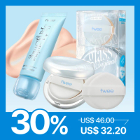 fwee Best Base Makeup Set 1 (Spa Glowing UV Tone-Up Prep + Cushion Glass Original)