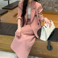 初秋西裝套裝 女 西裝外套 半身裙 西裝兩件套裝女 女生西裝 西裝裙 中長西裝套裝 西裝外套長袖 韓版西裝外套女 西裝女