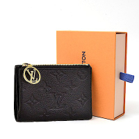 LV Louis Vuitton M83365 Lisa 皮革對折釦式皮夾(黑色)