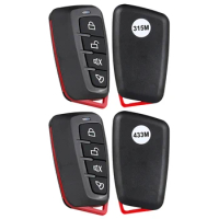315 MHz/433 MHz Gate Opener Remote Wireless Learning Code 4 Button Remote Control Key Fob Duplicator Remote for Garage Door Gate