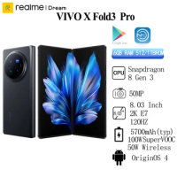 Original New Vivo X Fold 3 Pro Snapdragon 8 Gen 3 50MP 8.01" 5700mAh 100W SuperVOOC 50W Wireless AMOLED 2K E7 120Hz120Hz NFC OTA