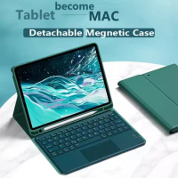 Magnet Bluetooth Keyboard Case for Samsung Galaxy Tab S9 11 2023 S7 FE S8 Plus 12.4 S7 11Inch S6 Lite 10.4 A8 10.5 2021 A7 10.4